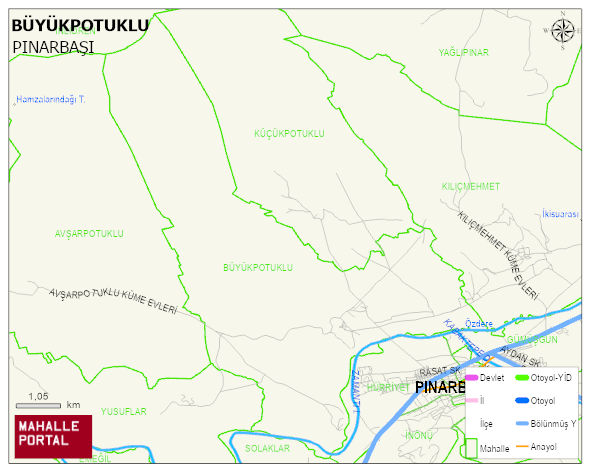 BÜYÜKPOTUKLU Mahallesi Haritası | Mahalle ve Köy Sınırı