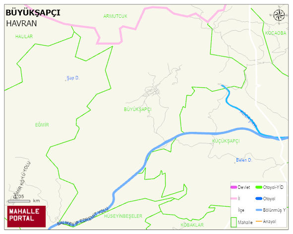 BÜYÜKŞAPÇI Mahallesi Haritası | Yükselti ve Doğa Özellikleri