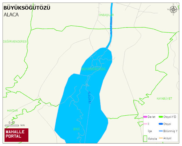 BÜYÜKSÖĞÜTÖZÜ Köyü Haritası | Mahalle ve Köy Sınırı