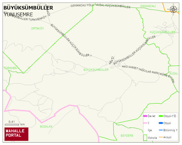 BÜYÜKSÜMBÜLLER Mahallesi Haritası | Detaylı Köy ve Mahalle Görünümü