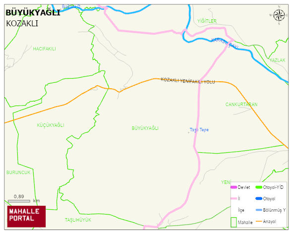 BÜYÜKYAĞLI Köyü Haritası | Güncel Mahalle ve Köy Haritası
