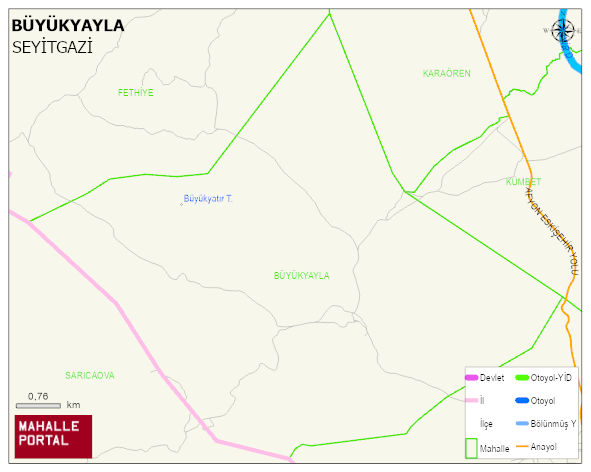 BÜYÜKYAYLA Mahallesi Haritası | İnteraktif Köy ve Mahalle Sınırları