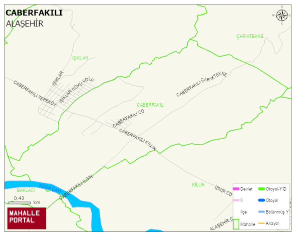 CABERFAKILI Mahallesi Haritası | İnteraktif Köy ve Mahalle Sınırları