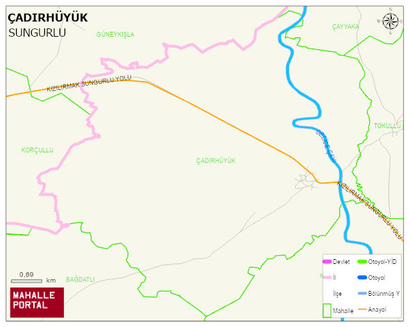 ÇADIRHÜYÜK Köyü Haritası | Güncel Mahalle ve Köy Haritası