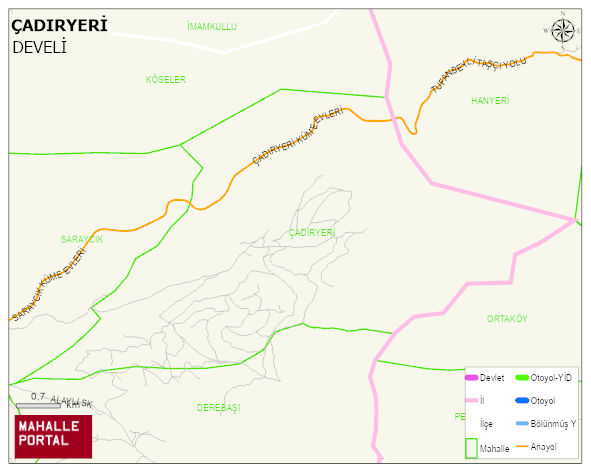 ÇADIRYERİ Mahallesi Haritası | Güncel Mahalle ve Köy Haritası
