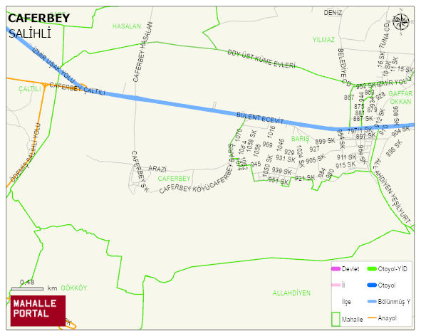 CAFERBEY Mahallesi Haritası | Mahalle Sokak Haritası