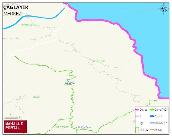 ÇAĞLAYIK Köyü Haritası | İnteraktif Köy ve Mahalle Sınırları