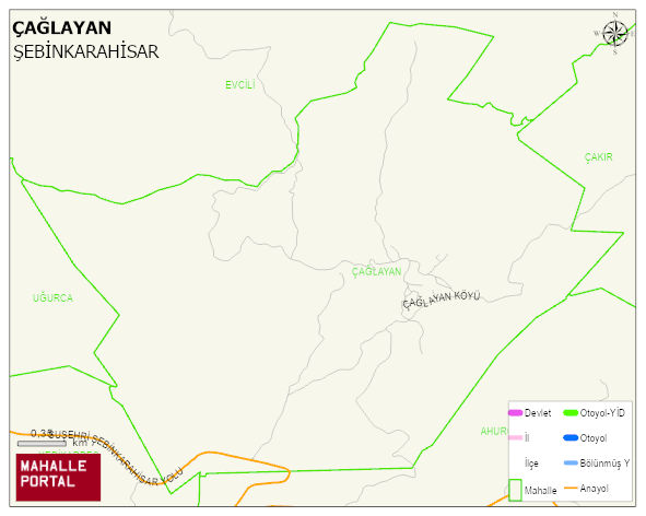 ÇAĞLAYAN Köyü Haritası | İnteraktif Köy ve Mahalle Sınırları