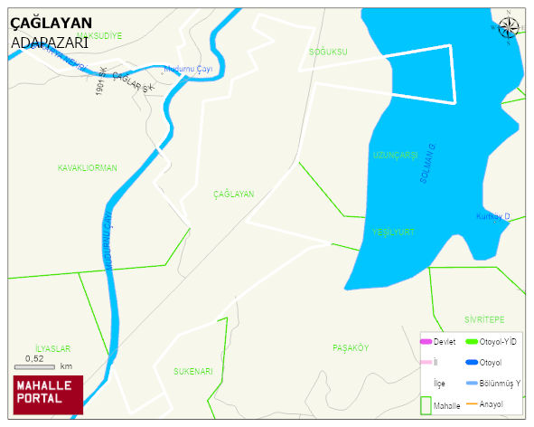 ÇAĞLAYAN Mahallesi Haritası | İnteraktif Köy ve Mahalle Sınırları