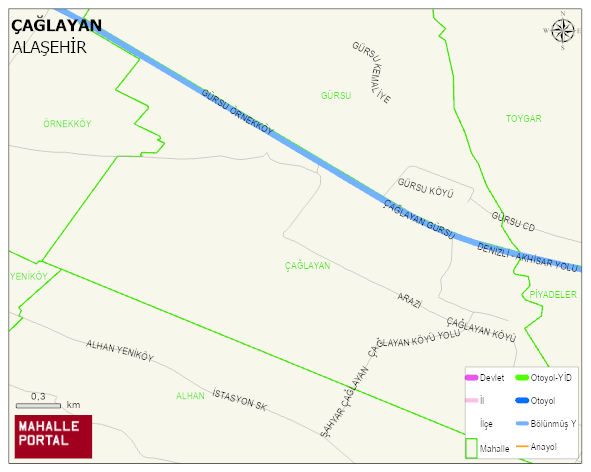 ÇAĞLAYAN Mahallesi Haritası | Coğrafi Yapı ve Detaylı Haritası