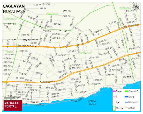 ÇAĞLAYAN Mahallesi Haritası | Sayısal Bölge Görünümü