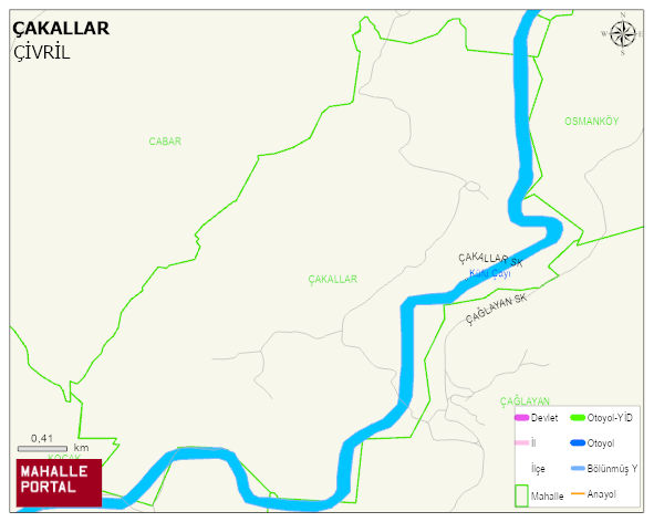ÇAKALLAR Mahallesi Haritası | Detaylı Köy ve Mahalle Görünümü
