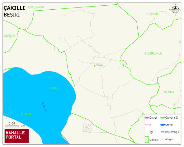ÇAKILLI Köyü Haritası | Mahalle ve Köy Sınırı