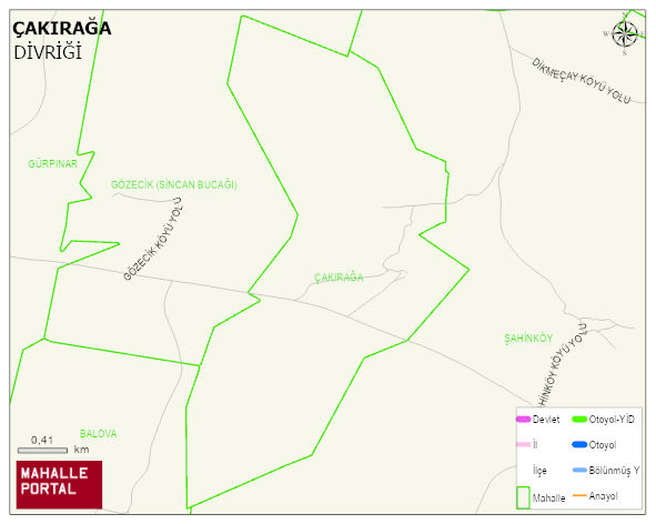 ÇAKIRAĞA Köyü Haritası | Yükselti ve Doğa Özellikleri