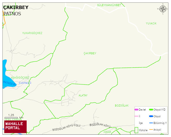 ÇAKIRBEY Köyü Haritası | Coğrafi Yapı ve Detaylı Haritası