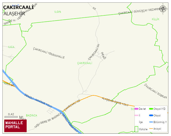 ÇAKIRCAALİ Mahallesi Haritası | Detaylı Köy ve Mahalle Görünümü