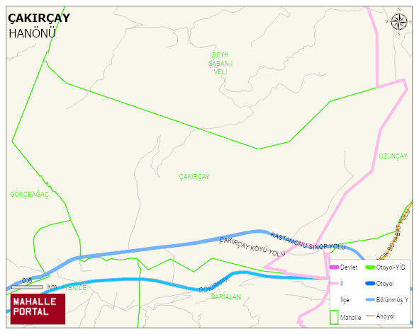 ÇAKIRÇAY Köyü Haritası | Yükselti ve Doğa Özellikleri