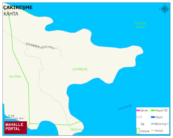 ÇAKIREŞME Köyü Haritası | Mahalle ve Köy Sınırı