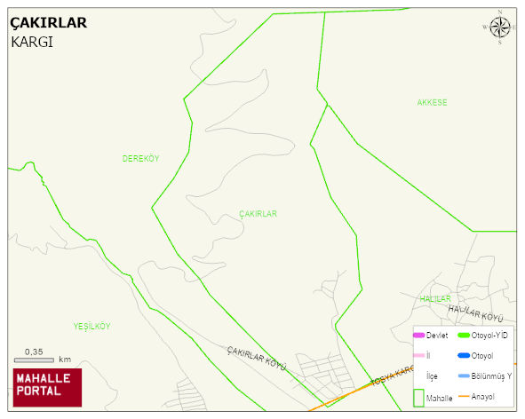 ÇAKIRLAR Köyü Haritası | Mahalle ve Köy Sınırı