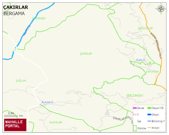 ÇAKIRLAR Mahallesi Haritası | Dağlar, Ovalar ve Akarsu Bilgileri