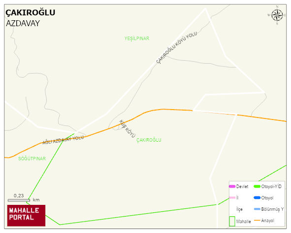 ÇAKIROĞLU Köyü Haritası | Detaylı Köy ve Mahalle Görünümü