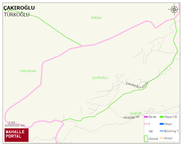 ÇAKIROĞLU Mahallesi Haritası | Dağlar, Ovalar ve Akarsu Bilgileri