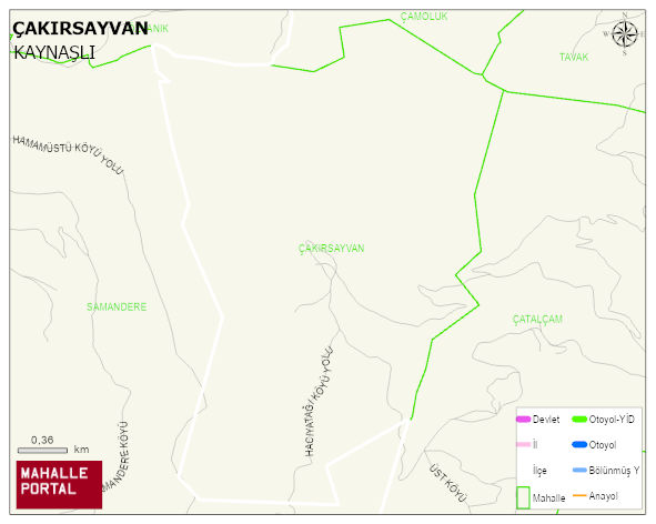ÇAKIRSAYVAN Köyü Haritası | Mahalle ve Köy Sınırı