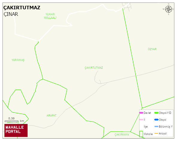 ÇAKIRTUTMAZ Mahallesi Haritası | Mahalle ve Köy Sınırı