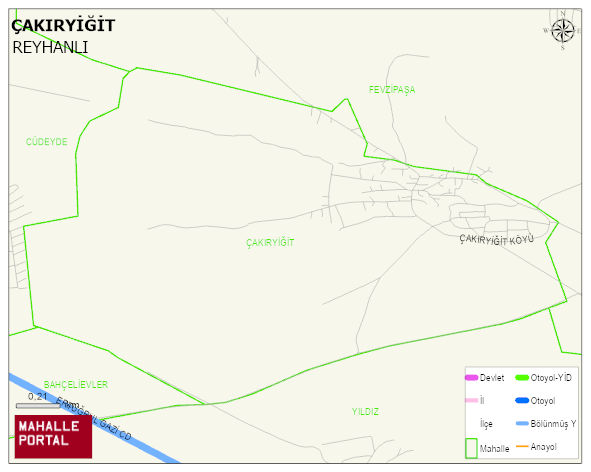 ÇAKIRYİĞİT Mahallesi Haritası | Dağlar, Ovalar ve Akarsu Bilgileri