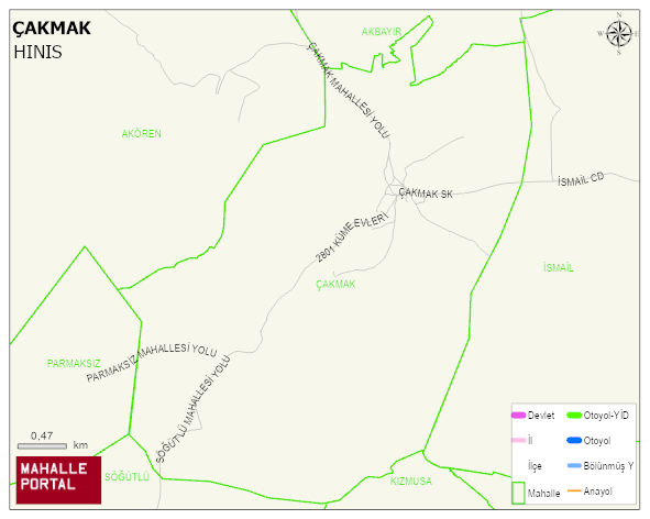 ÇAKMAK Mahallesi Haritası | Mahalle Sokak Haritası