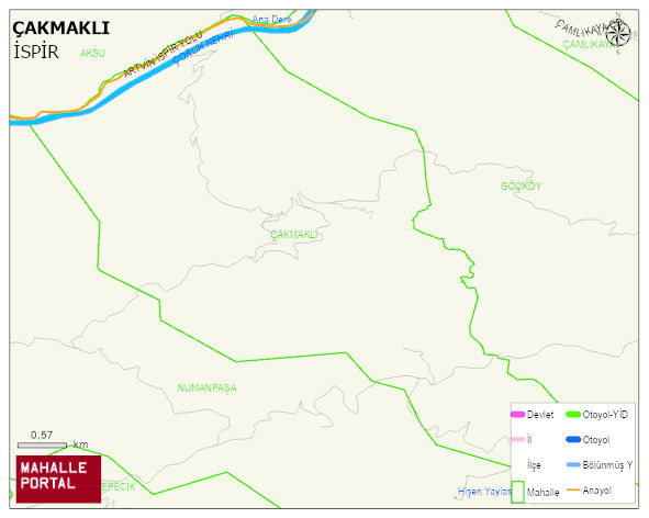 ÇAKMAKLI Mahallesi Haritası | Coğrafi Yapı ve Detaylı Haritası