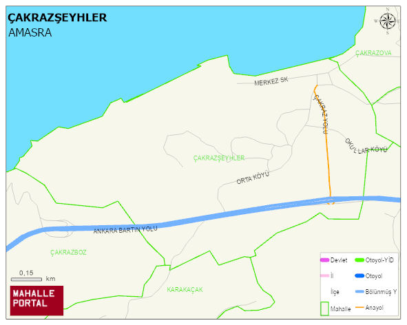 ÇAKRAZŞEYHLER Köyü Haritası | İnteraktif Köy ve Mahalle Sınırları