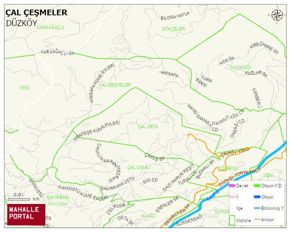 ÇAL ÇEŞMELER Mahallesi Haritası | Güncel Mahalle ve Köy Haritası