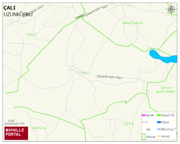ÇALI Köyü Haritası | Coğrafi Yapı ve Detaylı Haritası