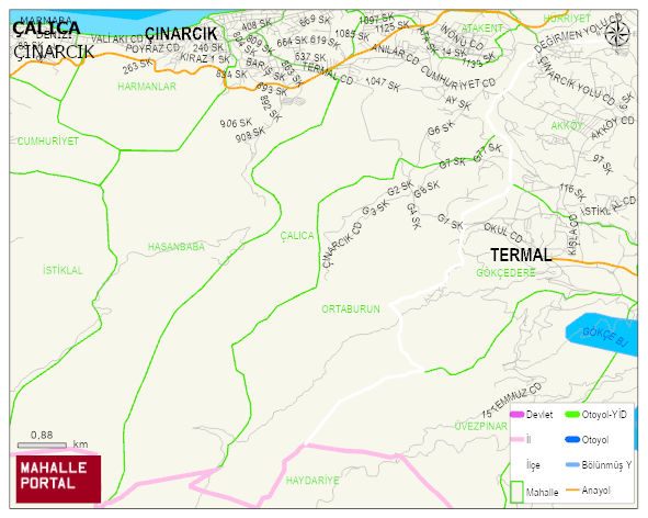 ÇALICA Köyü Haritası | Mahalle ve Köy Sınırı