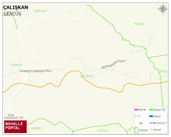 ÇALIŞKAN Köyü Haritası | Güncel Mahalle ve Köy Haritası