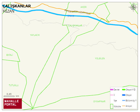 ÇALIŞKANLAR Köyü Haritası | Coğrafi Yapı ve Detaylı Haritası