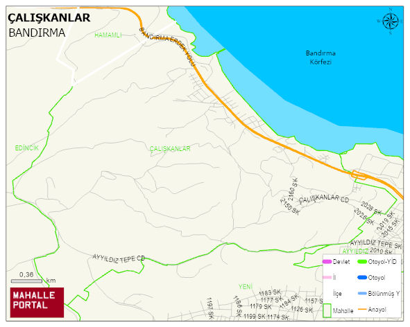 ÇALIŞKANLAR Mahallesi Haritası | Sayısal Bölge Görünümü