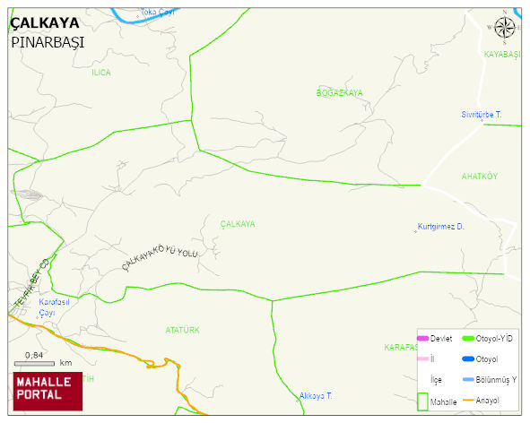 ÇALKAYA Mahallesi Haritası | Yükselti ve Doğa Özellikleri
