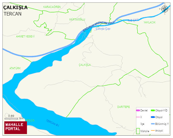 ÇALKIŞLA Köyü Haritası | Mahalle ve Köy Sınırı