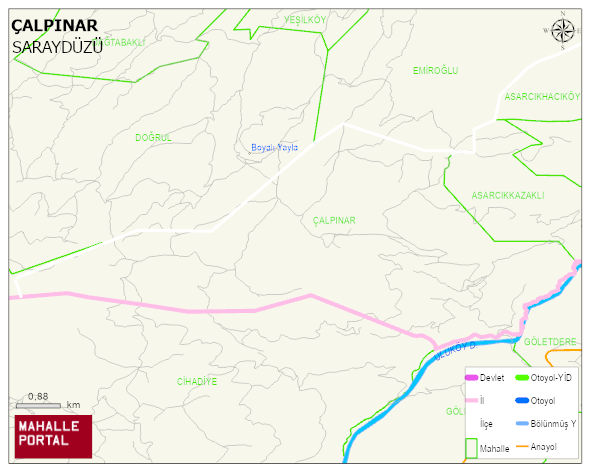 ÇALPINAR Köyü Haritası | Detaylı Köy ve Mahalle Görünümü