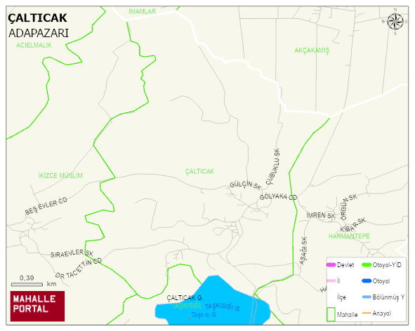 ÇALTICAK Mahallesi Haritası | Mahalle ve Köy Sınırı