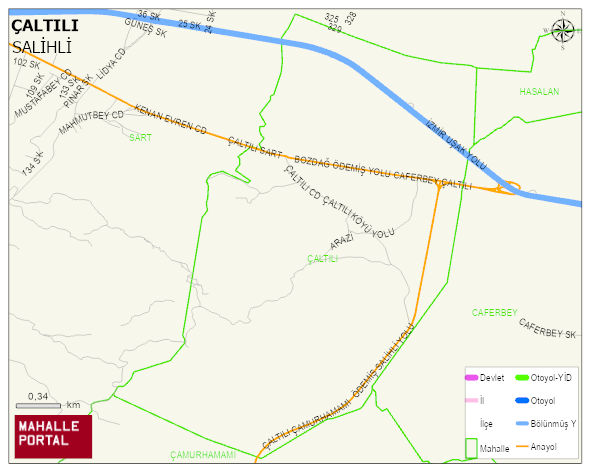 ÇALTILI Mahallesi Haritası | Uydu Görüntüsü ve Harita Detayları