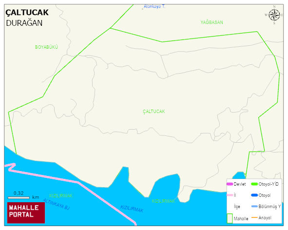 ÇALTUCAK Köyü Haritası | Dağlar, Ovalar ve Akarsu Bilgileri