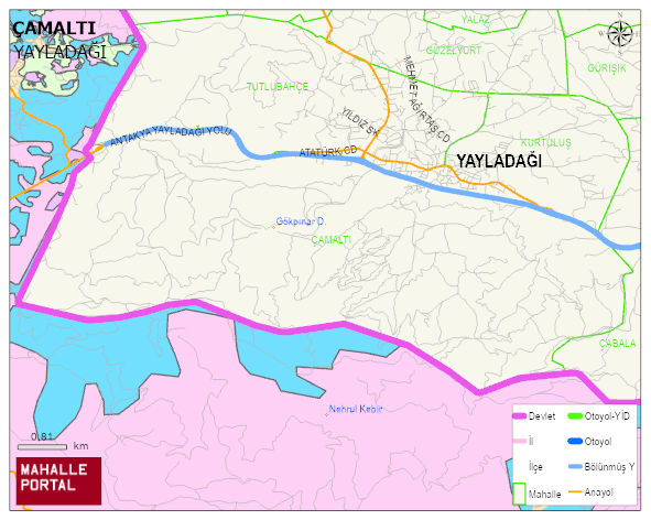 ÇAMALTI Mahallesi Haritası | Dağlar, Ovalar ve Akarsu Bilgileri