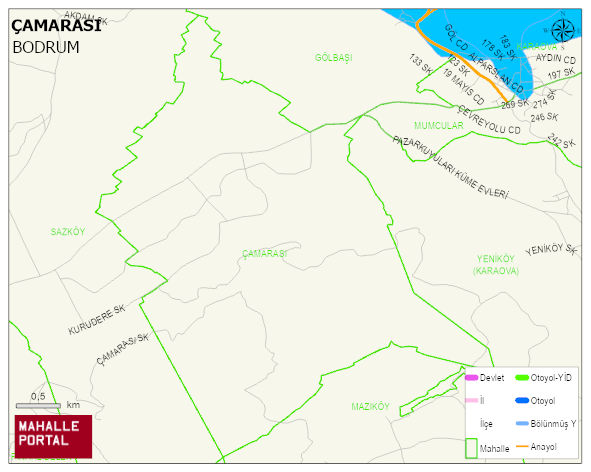ÇAMARASI Mahallesi Haritası | Sayısal Bölge Görünümü