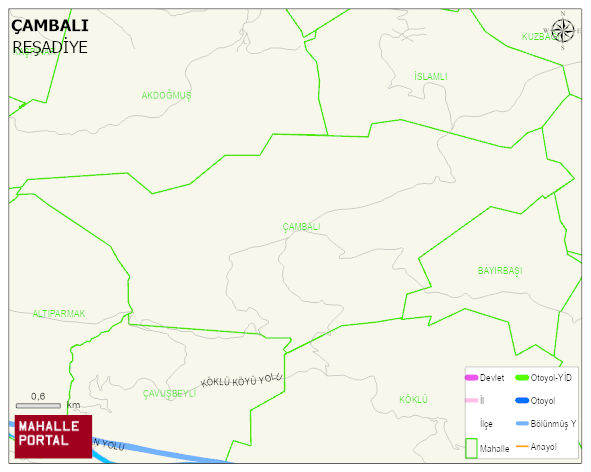 ÇAMBALI Köyü Haritası | Mahalle ve Köy Sınırı