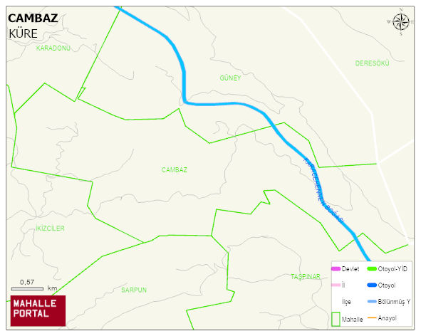 CAMBAZ Köyü Haritası | Coğrafi Yapı ve Detaylı Haritası