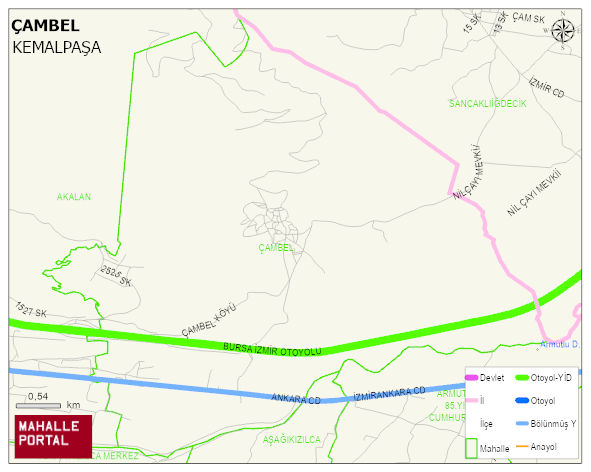 ÇAMBEL Mahallesi Haritası | Yükselti ve Doğa Özellikleri