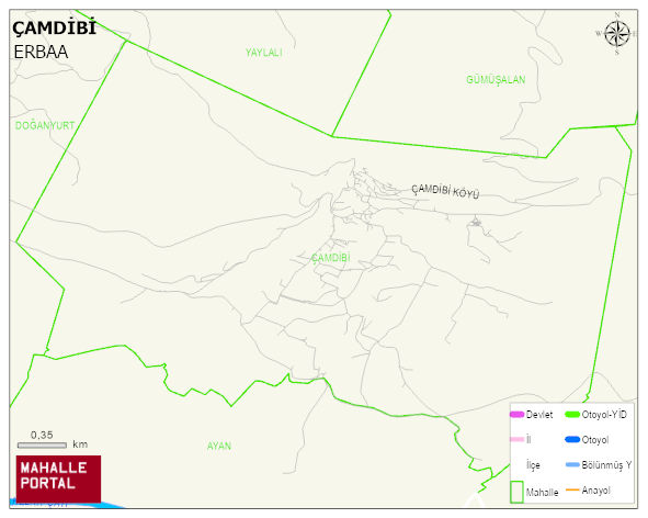 ÇAMDİBİ Köyü Haritası | Detaylı Köy ve Mahalle Görünümü